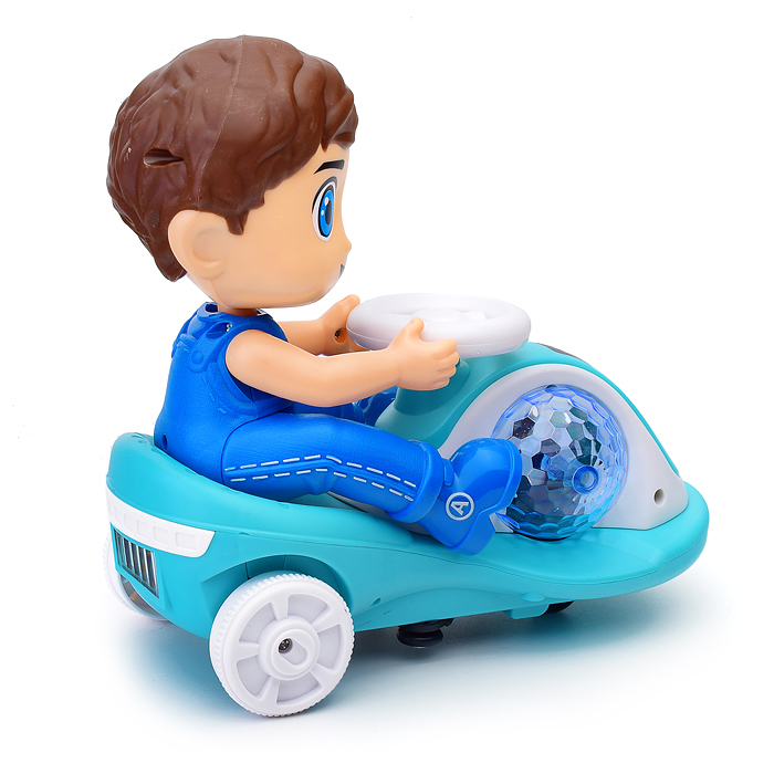 Машина 2021D "Яркий болид" с мальчиком, на батарейках, в коробке