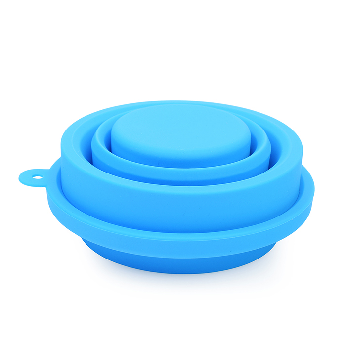 Стакан для ИЗО "School" силиконовый, складной, в собранном виде 80x90x80 мм, в сложенном 80