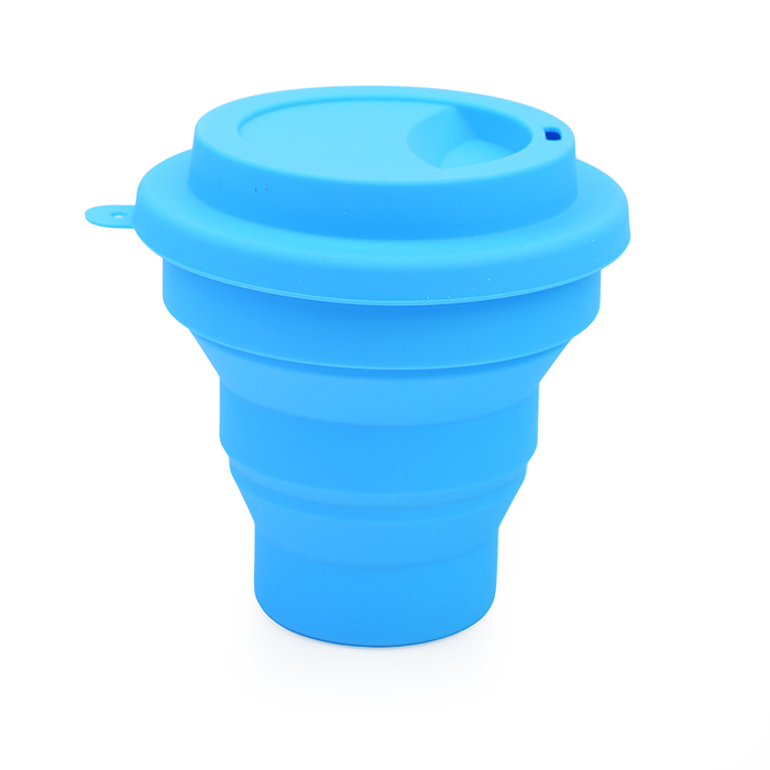 Стакан для ИЗО "School" силиконовый, складной, в собранном виде 80x90x80 мм, в сложенном 80