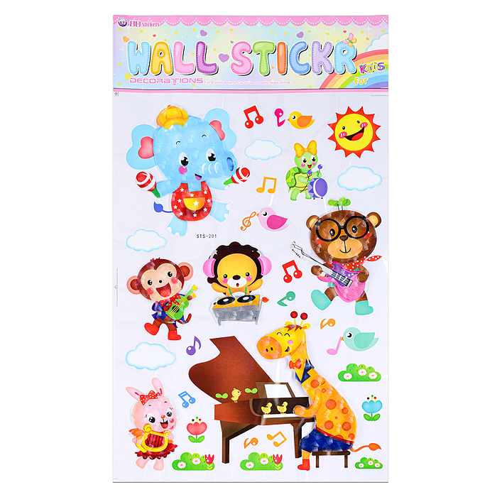 Наклейки интерьерные "Звери" самоклеющиеся фигурные , объёмные , размер наклейки 35*60 см. 