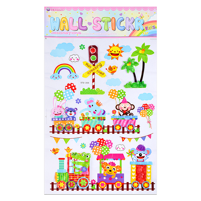 Наклейки интерьерные "Звери" самоклеющиеся фигурные , объёмные , размер наклейки 35*60 см. 