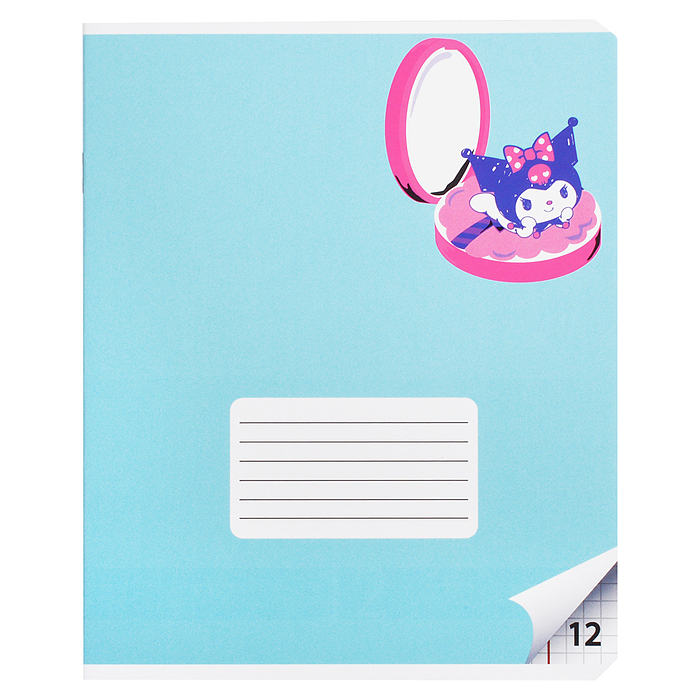 Тетрадь 12 л., клетка "Куроми" А5 на скрепке