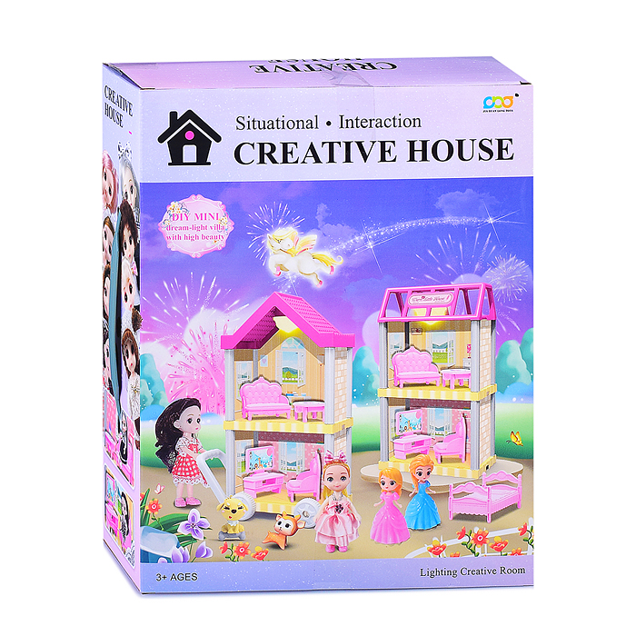 Фото к товару Дом для кукол 666-5Q-6 "Вилла" на батарейках, в коробке Дом для кукол 666-5Q-6 "Вилла" на батарейках, в коробке