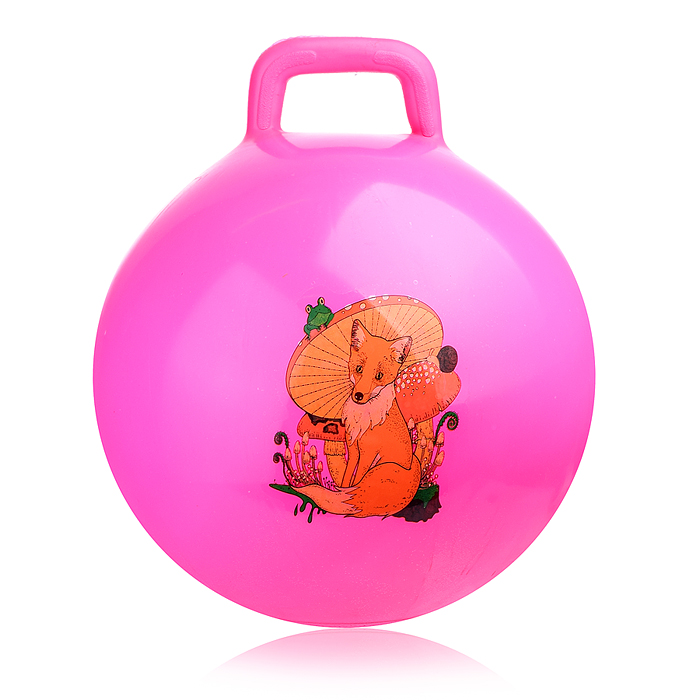 Мяч с ручкой 45см 00-0651 "Зверята" ( цвет в ассортименте)