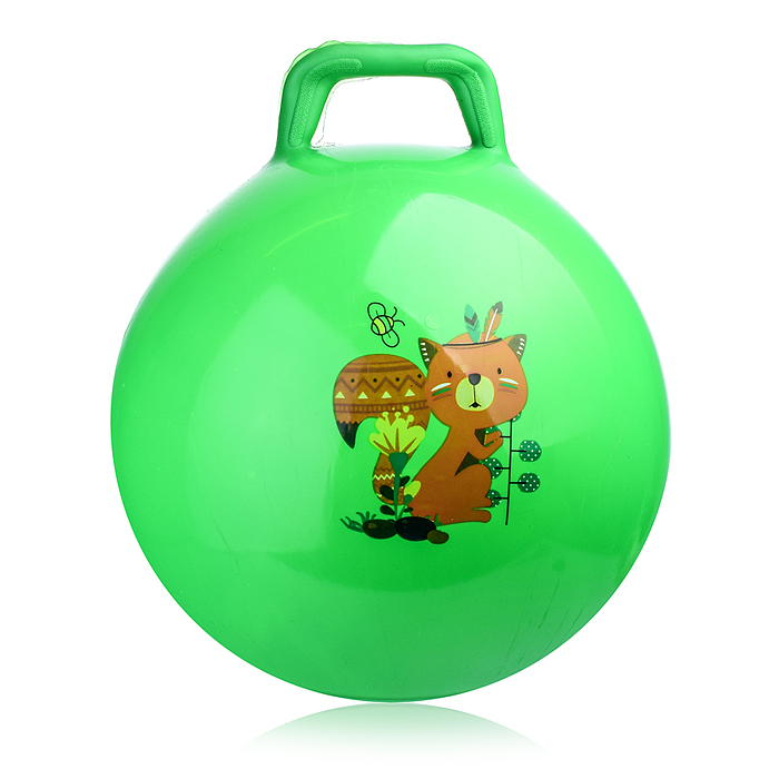 Мяч с ручкой 45см 00-0651 "Зверята" ( цвет в ассортименте)