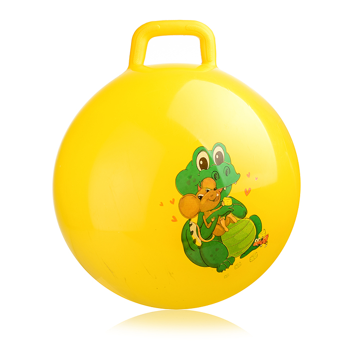 Мяч с ручкой 45см 00-0651 "Зверята" ( цвет в ассортименте)
