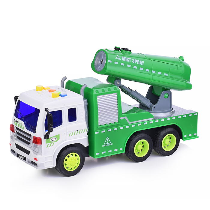 Машина WY352C 1:16 (свет, звук, пар) на батарейках, в коробке (цвет зеленый)