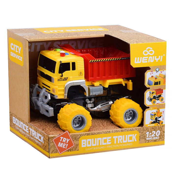 Машина WY513A "Самосвал" 1:20 (свет, звук) на батарейках, в коробке