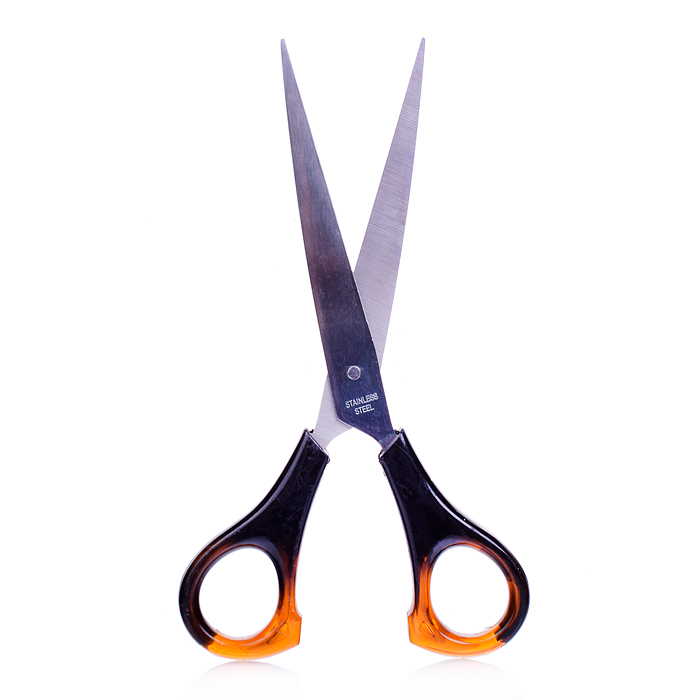 Ножницы канцелярские "Attomex. Amber" 16 см, пластиковые янтарные кольца, в ПВХ чехле