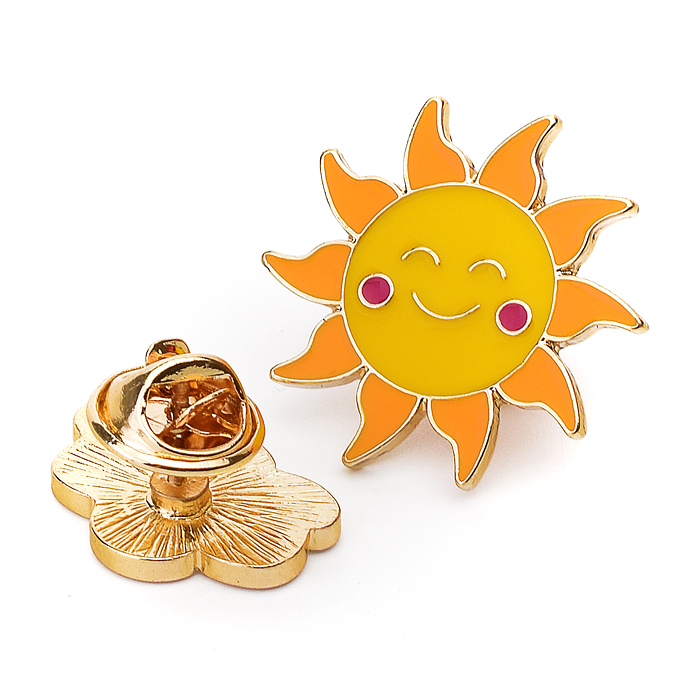 Набор значков "Unicorn" эмалированные, размер изделий: тучка 2x1,5 см, единорог 2,8x2,6 см,