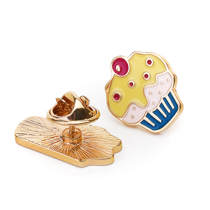 Набор значков "Sweetie!" эмалированные, размер изделий: кот 2,2x1,9 см, кот в чашке 1,2x2,4