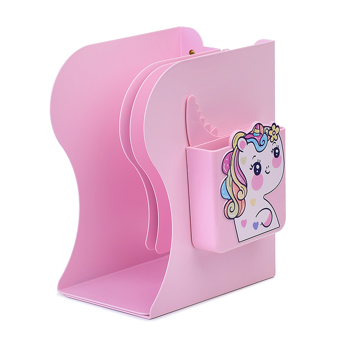 Подставка для учебников и книг "Unicorn" 19x14,7x9 см, металлическая, телескопическая, окра