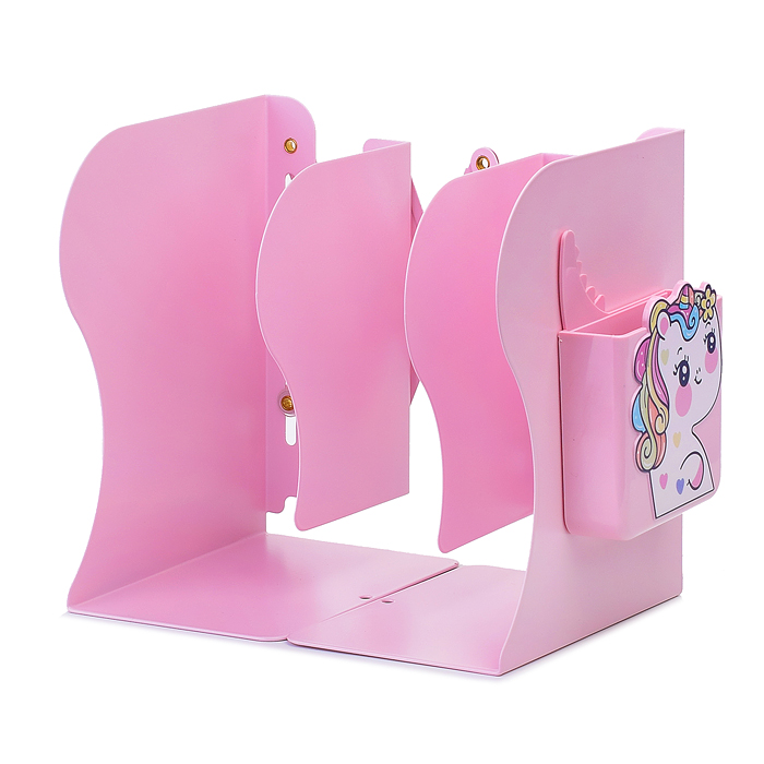 Подставка для учебников и книг "Unicorn" 19x14,7x9 см, металлическая, телескопическая, окра