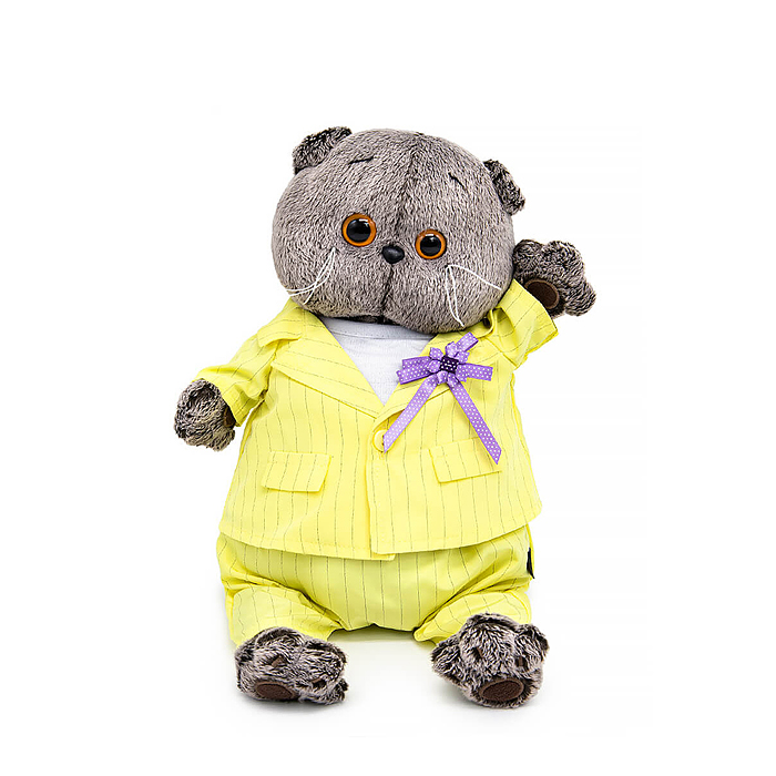 Кот Басик в костюме в полоску