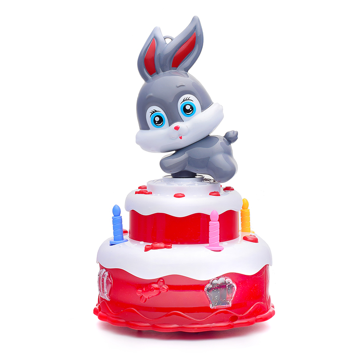 Интерактивная игрушка 2202F "Заяц на торте" в коробке