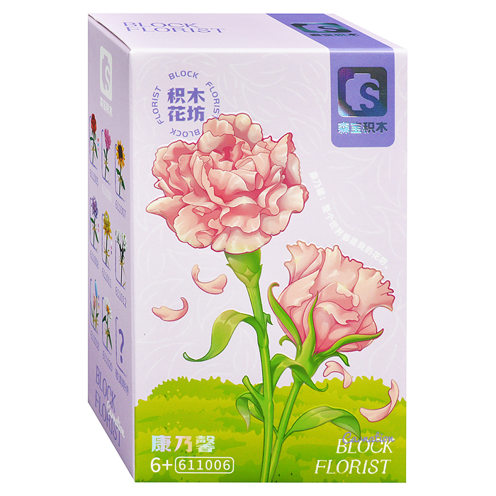 Конструктор 611006 "Цветок: Гвоздика" (98 дет.) в коробке