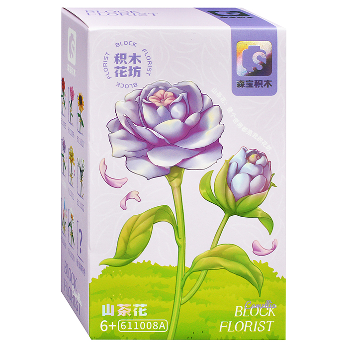 Конструктор 611008ABC "Цветок: Камелия" в коробке