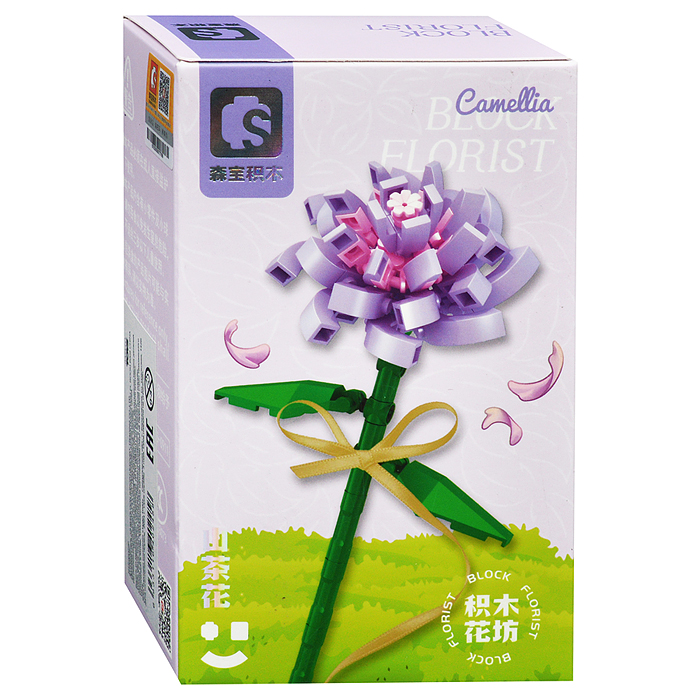 Конструктор 611008ABC "Цветок: Камелия" в коробке