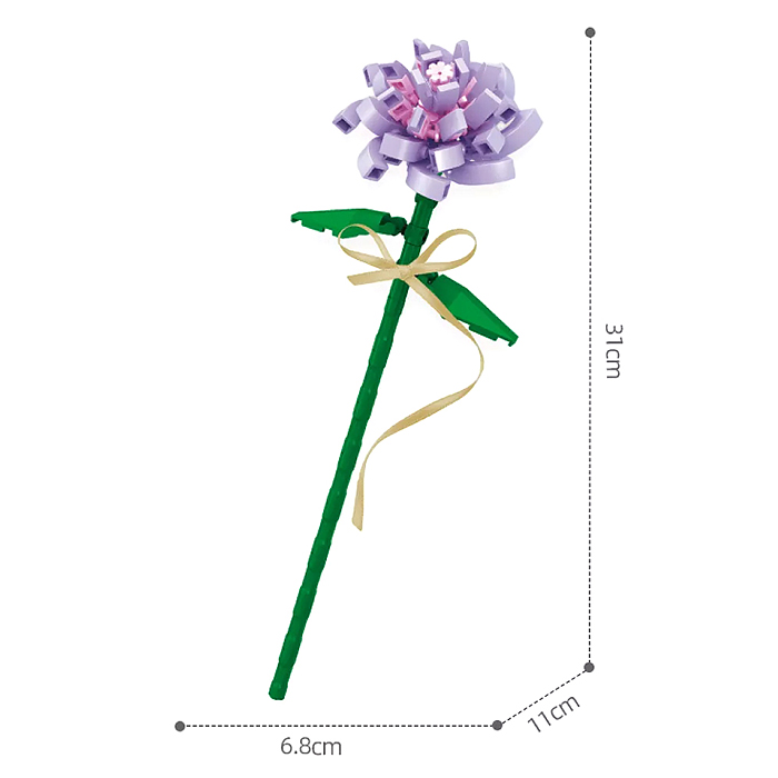Конструктор 611008ABC "Цветок: Камелия" в коробке