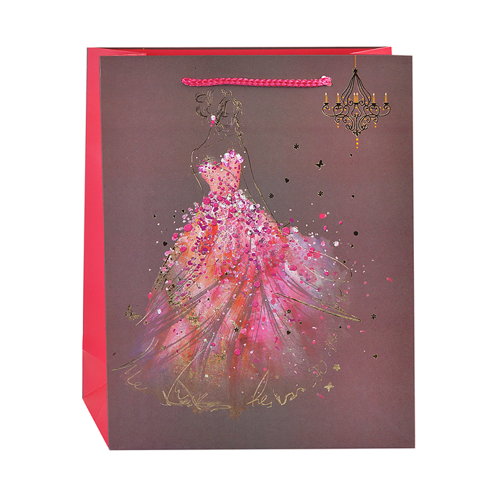 Фото к товару Пакет подарочный бумажный "Lady in flowers" вертикальный, размер 26x32x10 см, с конгревом, Пакет подарочный бумажный "Lady in flowers" вертикальный, размер 26x32x10 см, с конгревом,