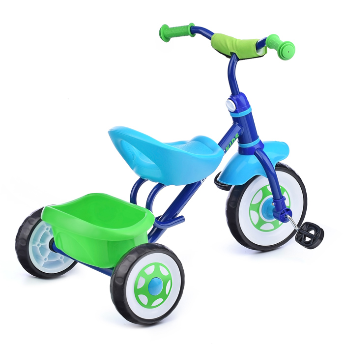 Велосипед трехколесный Rocket, колеса EVA 9"/7", цвет синий