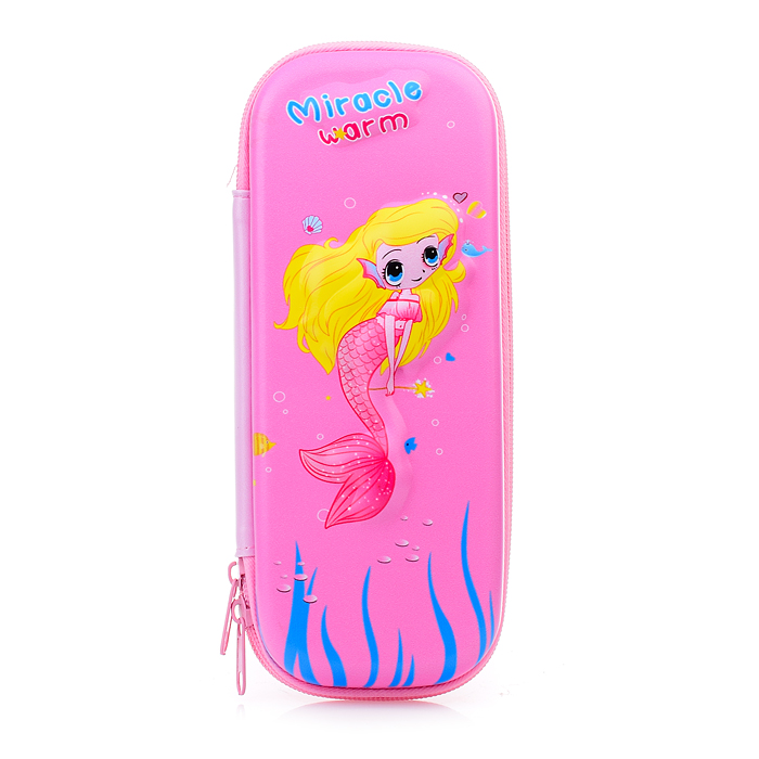 Пенал 3D двухсекционный на молнии  без наполнения  ассорти 5 видов 