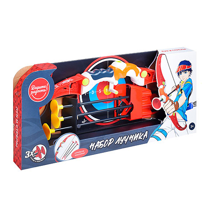 Набор Лучник UT0009 (лук с мишенью и стрелами, на присосках) в коробке 