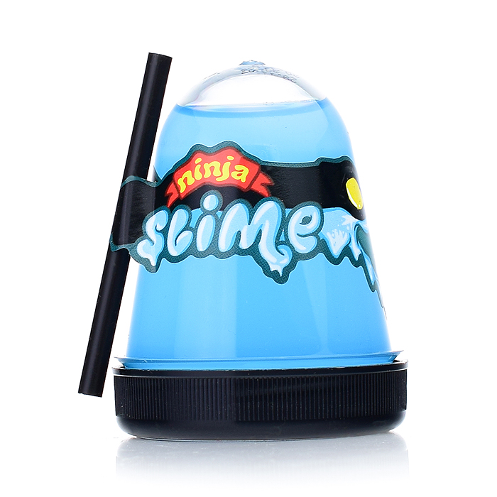 Лизун "Slime "Ninja" светится в темноте, синий, 130 г. 