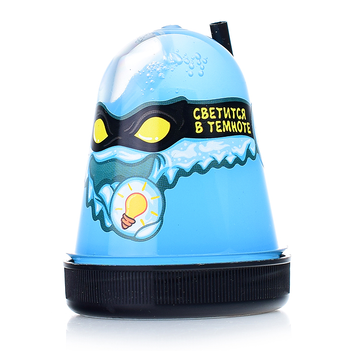 Лизун "Slime "Ninja" светится в темноте, синий, 130 г. 