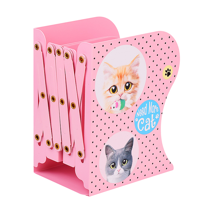 Подставка для учебников и книг "Need More Cat" 19x14,7x9 см, металлическая, телескопическая