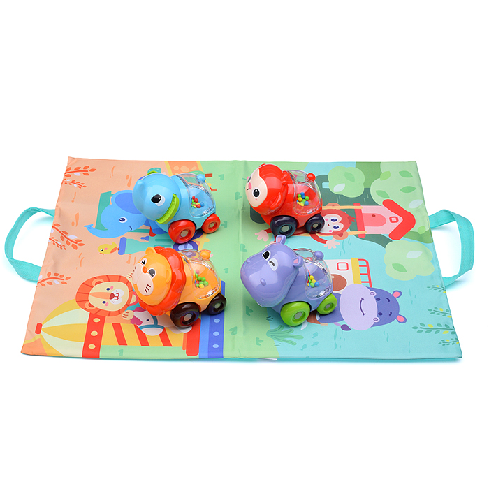 Фото к товару Набор погремушек HE8069 "Веселые машинки" в коробке Набор погремушек HE8069 "Веселые машинки" в коробке