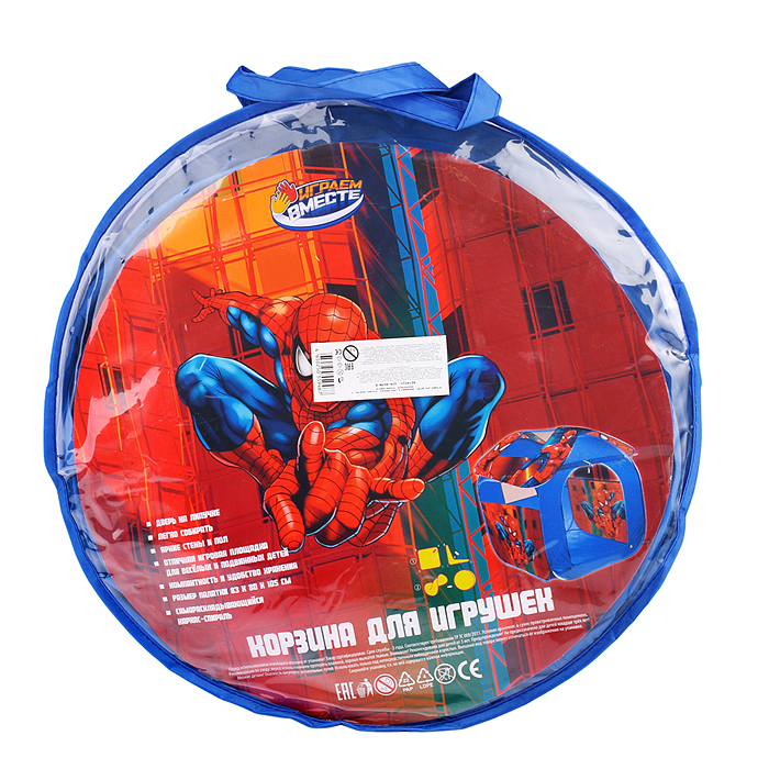 Палатка детская игровая "Человек-паук" 83х80х105см, в сумке