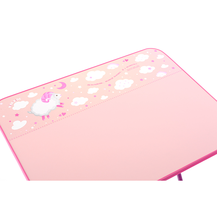 Комплект (стол+стул) (розовый)