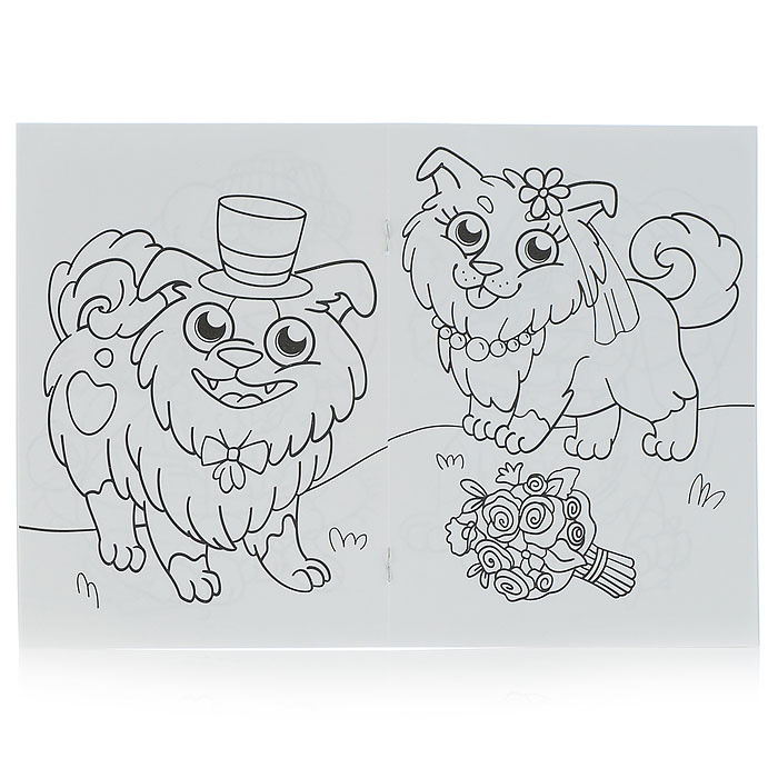 Раскраска А5 эконом. Щеночки