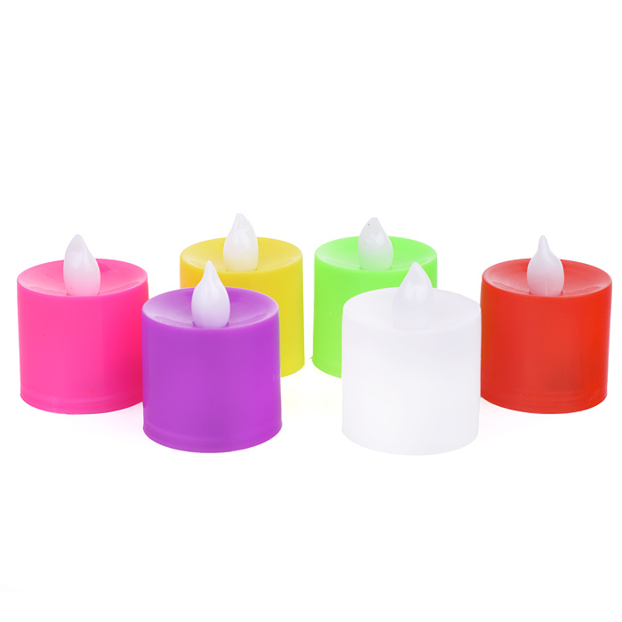 Свеча сувенирная S1682 светящаяся (3.5*4см), в ассортименте, в коробке