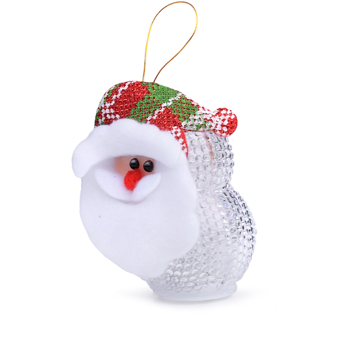 Снеговик светящийся S1689 в клетчатом колпачке