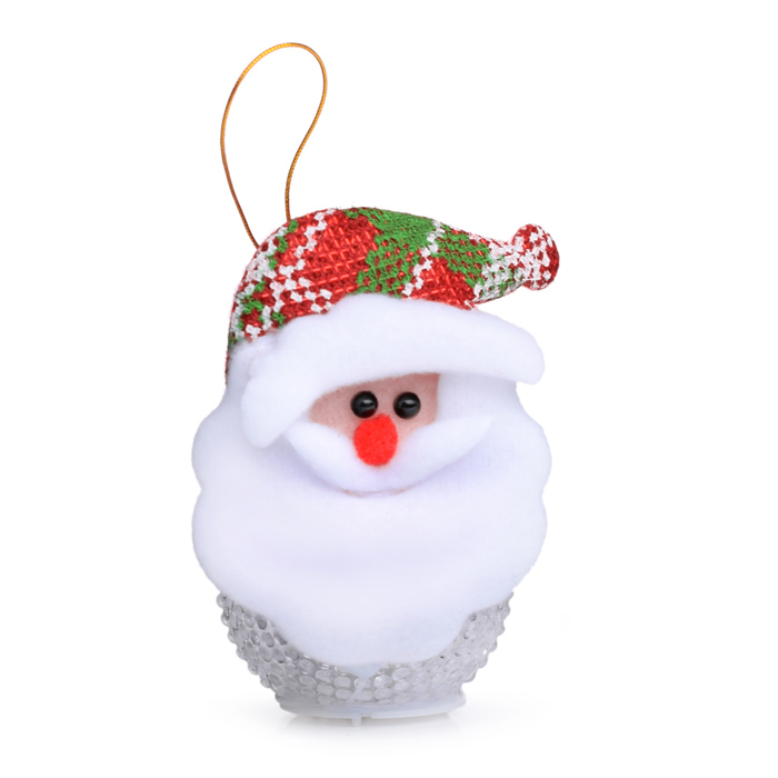 Снеговик светящийся S1689 в клетчатом колпачке