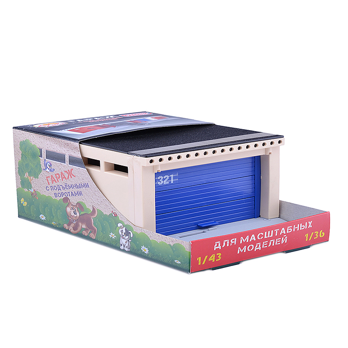 Фото к товару Гараж с подъмными воротами (Для масштабных моделей) Гараж с подъмными воротами (Для масштабных моделей)