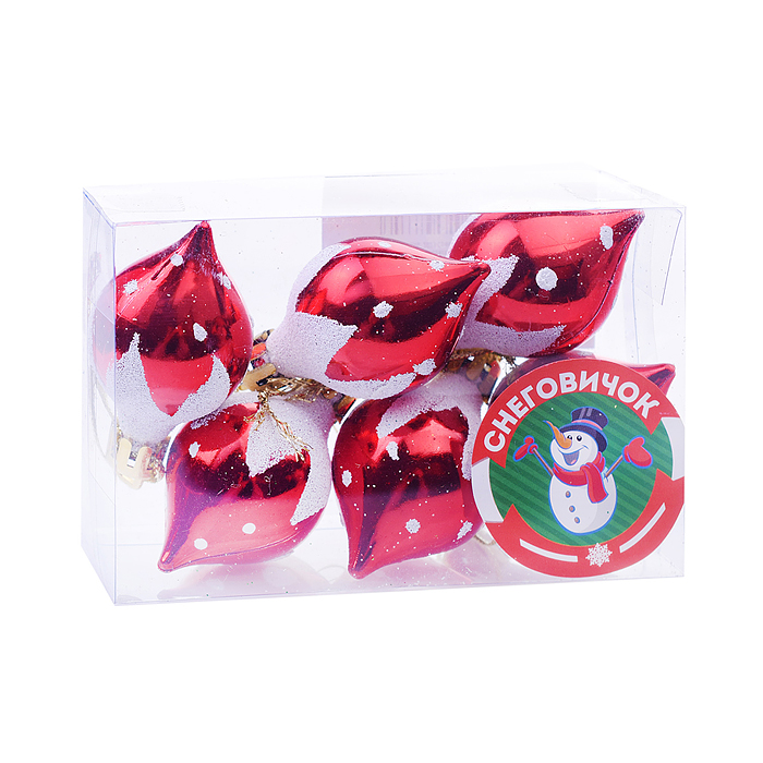 Набор новогодних украшений S1845 "Зимние напевы" (5см х 6шт)