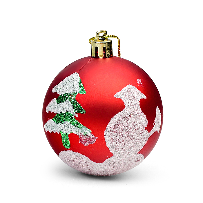 Фото к товару Набор новогодних шаров S1855 "Зимовье" (6см х 6 шт) Набор новогодних шаров S1855 "Зимовье" (6см х 6 шт)