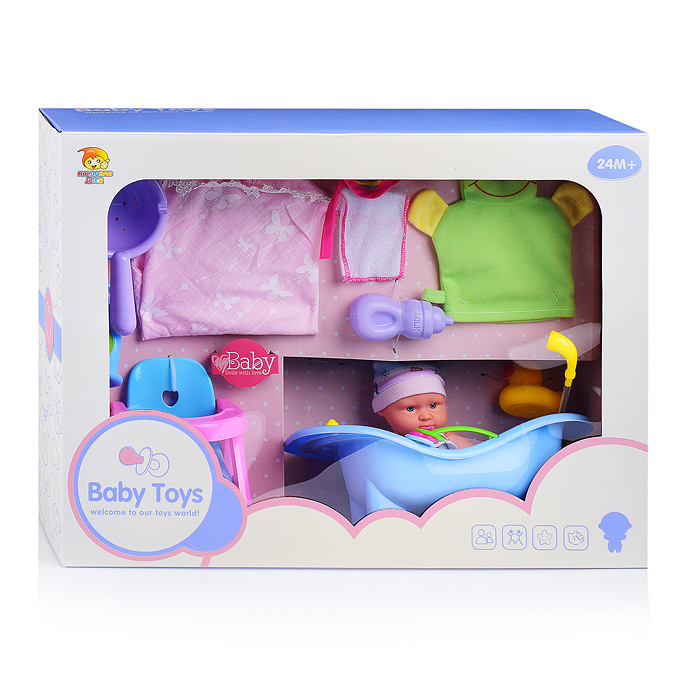 Пупс BLS-W141 с аксессуарами, в коробке