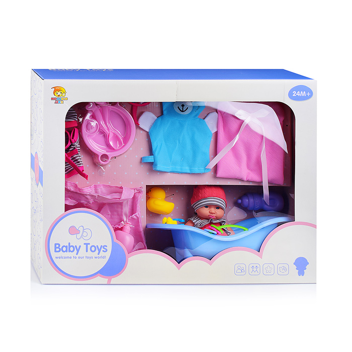 Пупс BLS-W140 с аксессуарами, в коробке