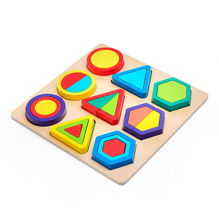 Пазл-вкладыш D1663 "Цветные фигуры"