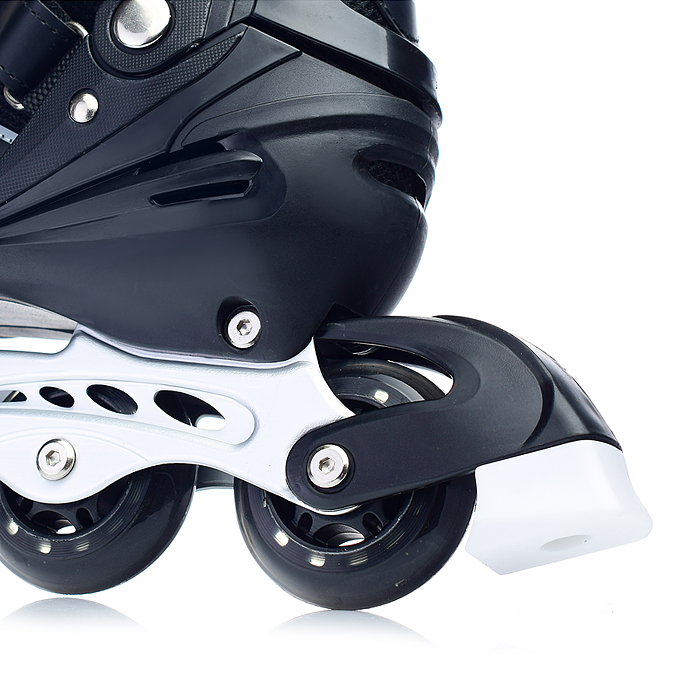 Роликовые коньки U001753Y раздвижные, PU колёса, размер L, черные, в сумке