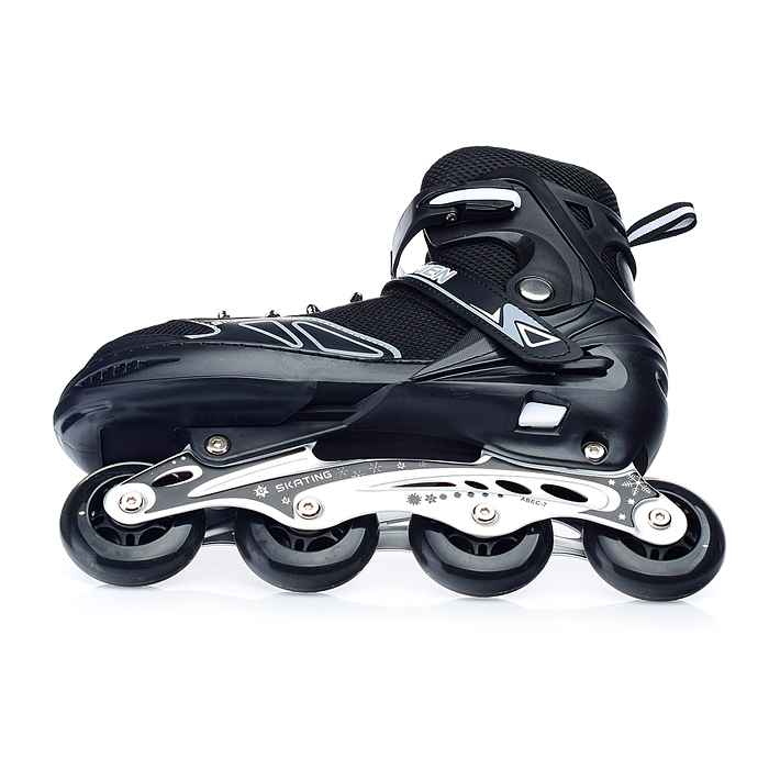 Роликовые коньки U001753Y раздвижные, PU колёса, размер L, черные, в сумке