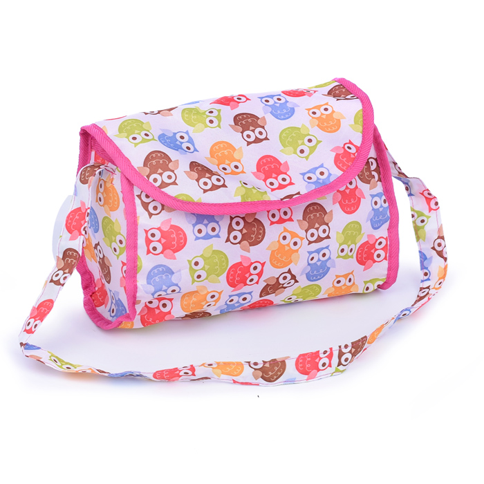 Коляска для кукол 9325, металлическая, складная, прогулочная с капюшоном, с сумкой и корзиной , цвет