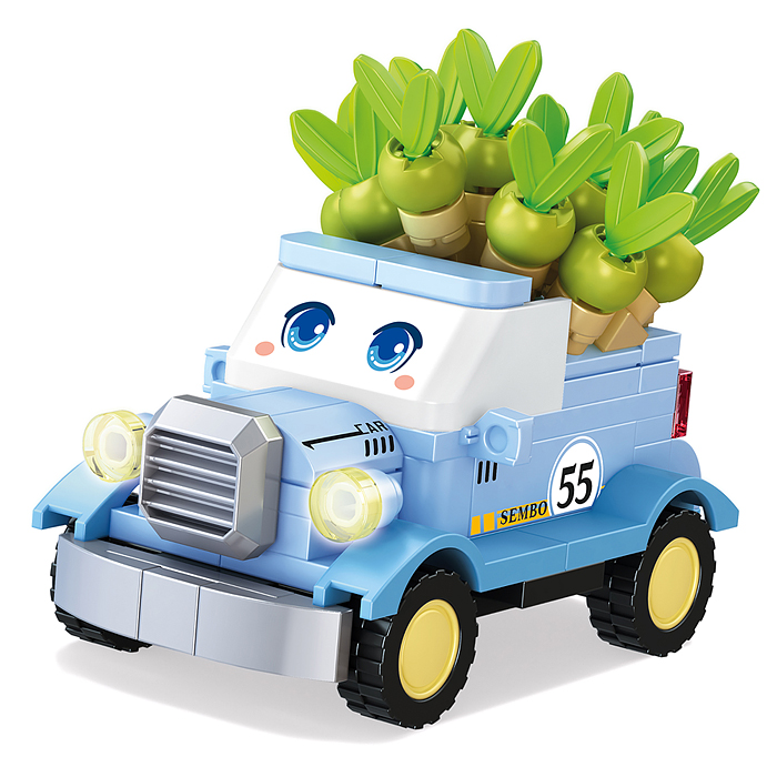 Конструктор 611055 "Машина с цветами" (150 дет.) в коробке