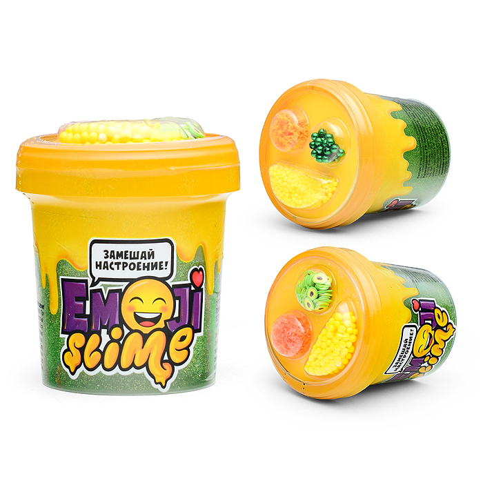 Игрушка в наборе модели "Slime Emoji" 120 мл, зеленый