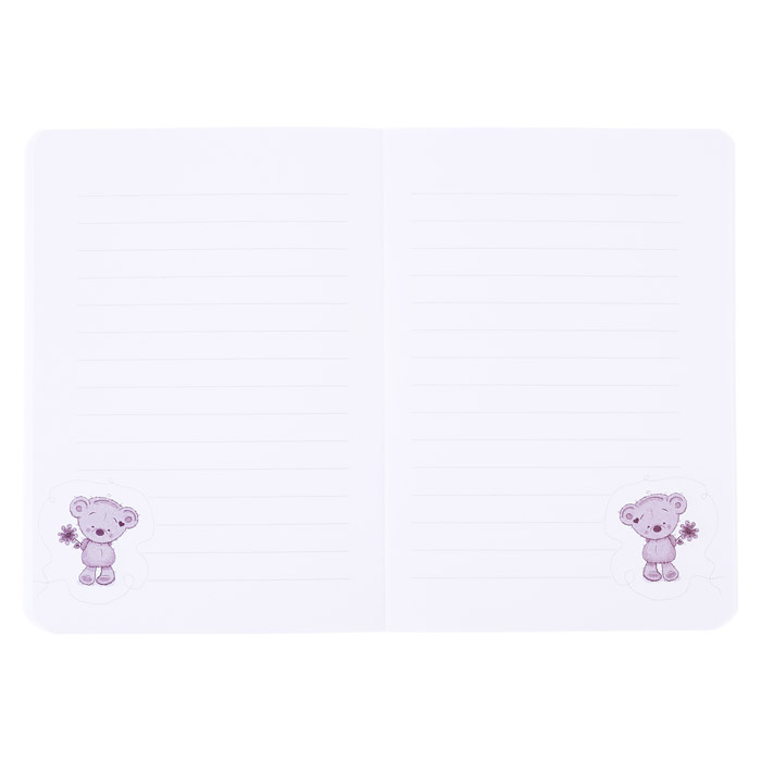 Записная книжка 32л. А6 "Мишка-малинка" двойная обложка с "Movie" эффектом 