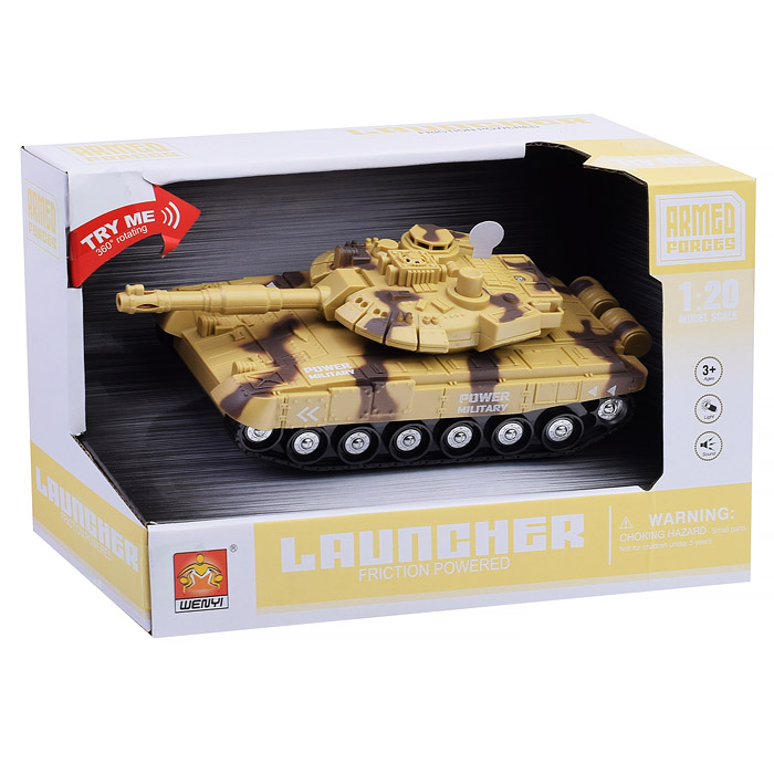 Танк WY741B "Боевой путь" 1:20 (свет, звук) на батарейках, в коробке